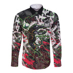 Personalised Penrith Panthers 60th Anniversary Long Sleeve Button Shirt Abstract Graffiti - Dynamic Mascot Illustration 2026