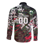 Personalised Penrith Panthers 60th Anniversary Long Sleeve Button Shirt Abstract Graffiti - Dynamic Mascot Illustration 2026