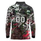 Personalised Penrith Panthers 60th Anniversary Long Sleeve Polo Shirt Abstract Graffiti - Dynamic Mascot Illustration 2026