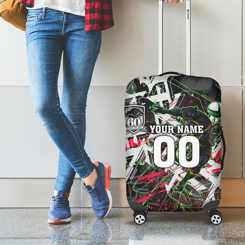 Personalised Penrith Panthers 60th Anniversary Luggage Cover Abstract Graffiti - Dynamic Mascot Illustration 2026