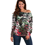 Personalised Penrith Panthers 60th Anniversary Off Shoulder Sweater Abstract Graffiti - Dynamic Mascot Illustration 2026