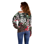Personalised Penrith Panthers 60th Anniversary Off Shoulder Sweater Abstract Graffiti - Dynamic Mascot Illustration 2026