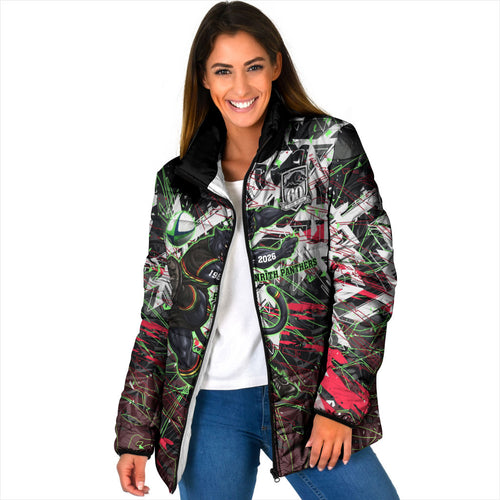 Personalised Penrith Panthers 60th Anniversary Padded Jacket Abstract Graffiti - Dynamic Mascot Illustration 2026