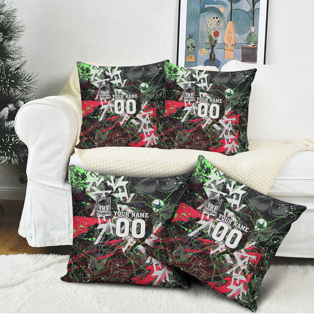 Personalised Penrith Panthers 60th Anniversary Pillow Cover Abstract Graffiti - Dynamic Mascot Illustration 2026