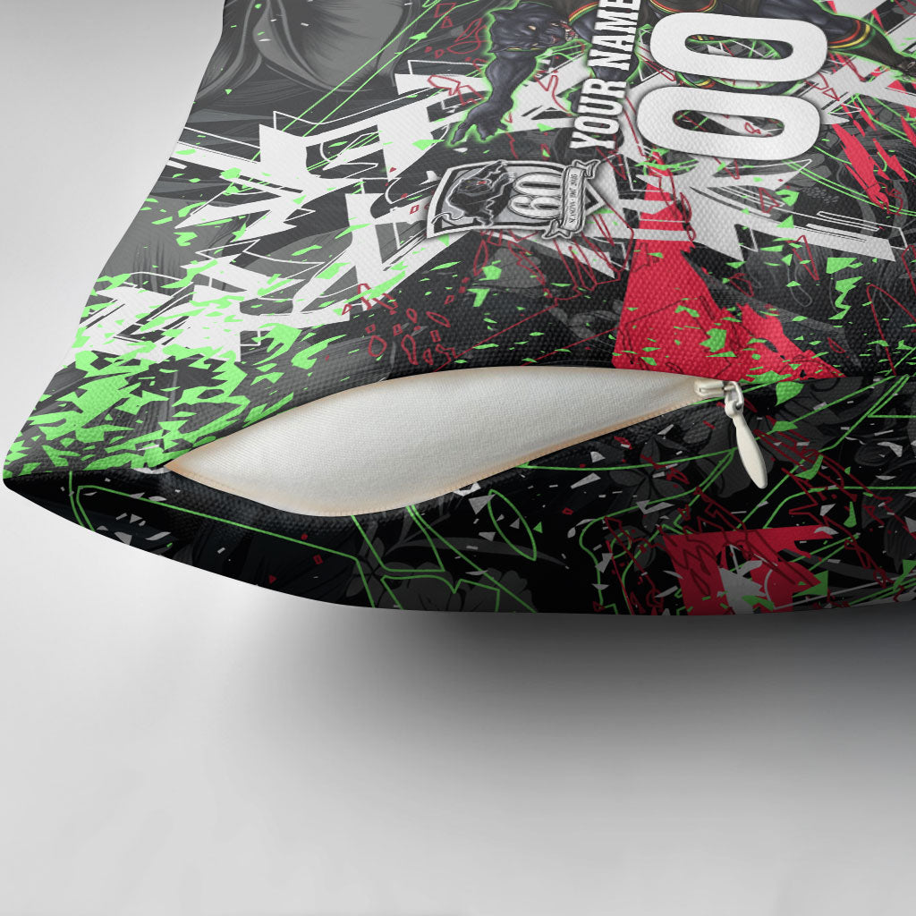 Personalised Penrith Panthers 60th Anniversary Pillow Cover Abstract Graffiti - Dynamic Mascot Illustration 2026