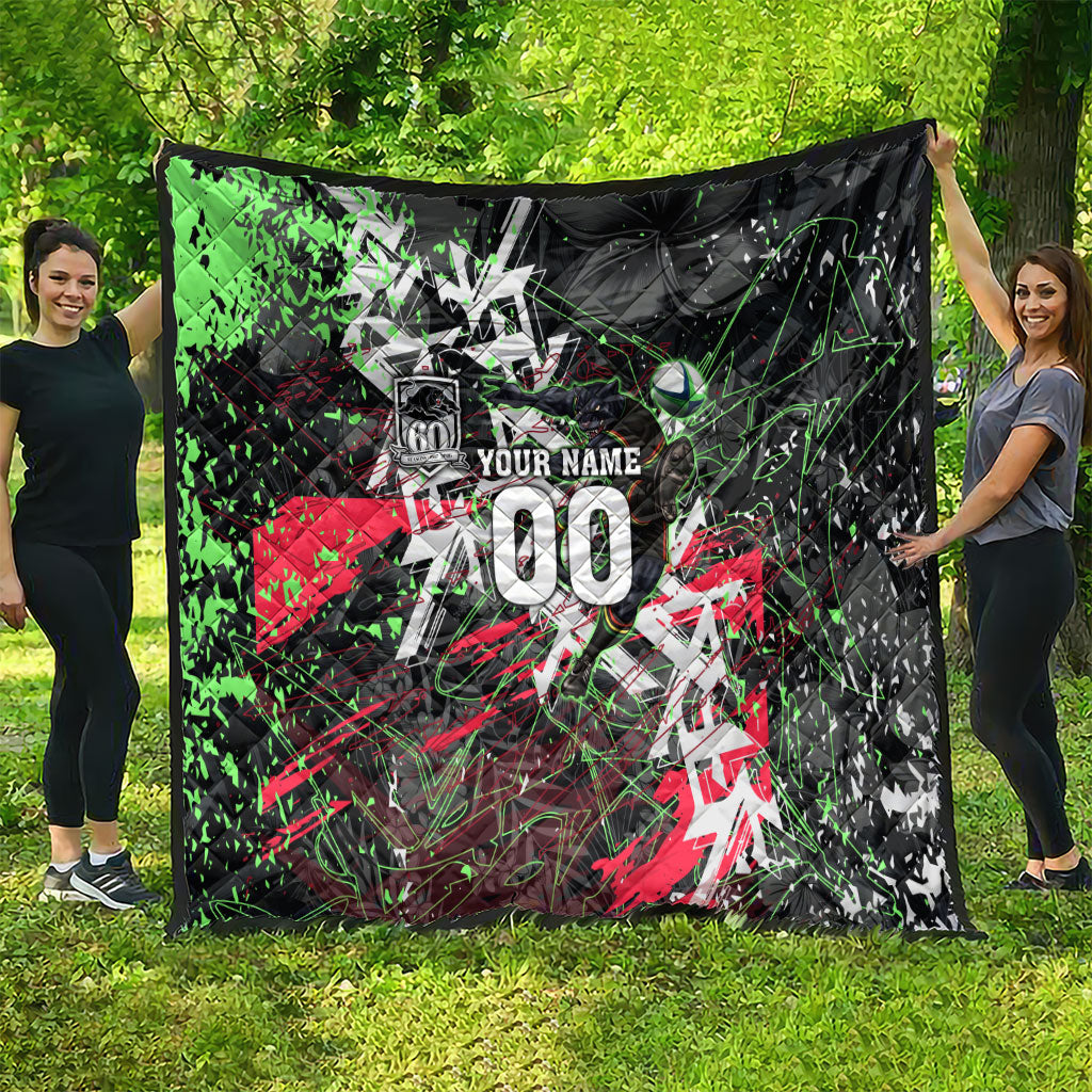 Personalised Penrith Panthers 60th Anniversary Quilt Abstract Graffiti - Dynamic Mascot Illustration 2026