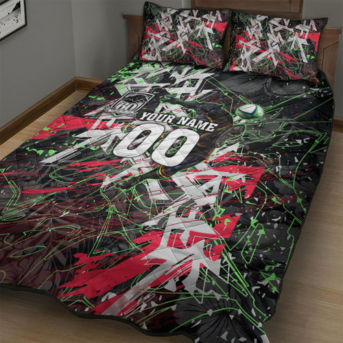 Personalised Penrith Panthers 60th Anniversary Quilt Bed Set Abstract Graffiti - Dynamic Mascot Illustration 2026