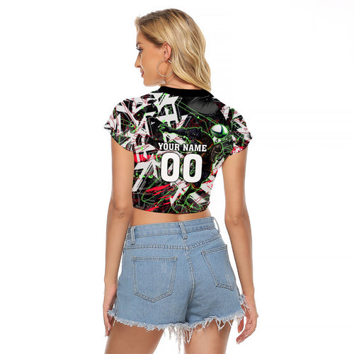 Personalised Penrith Panthers 60th Anniversary Raglan Cropped T Shirt Abstract Graffiti - Dynamic Mascot Illustration 2026
