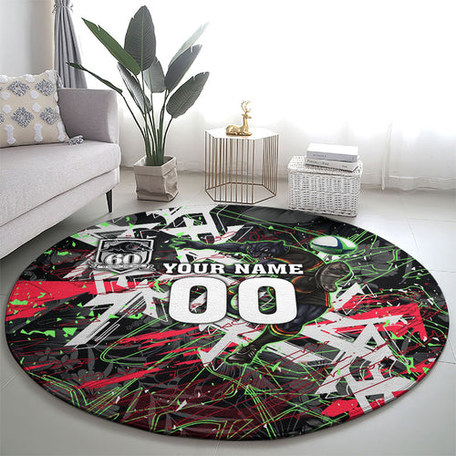 Personalised Penrith Panthers 60th Anniversary Round Carpet Abstract Graffiti - Dynamic Mascot Illustration 2026