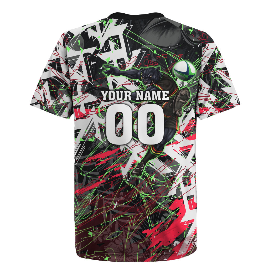 Personalised Penrith Panthers 60th Anniversary Rugby Jersey Abstract Graffiti - Dynamic Mascot Illustration 2026