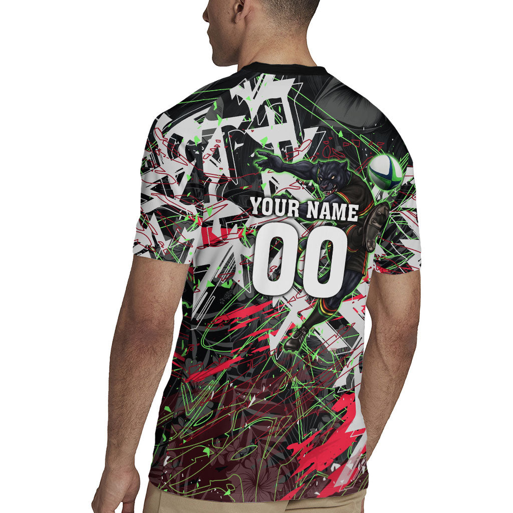 Personalised Penrith Panthers 60th Anniversary Rugby Jersey Abstract Graffiti - Dynamic Mascot Illustration 2026
