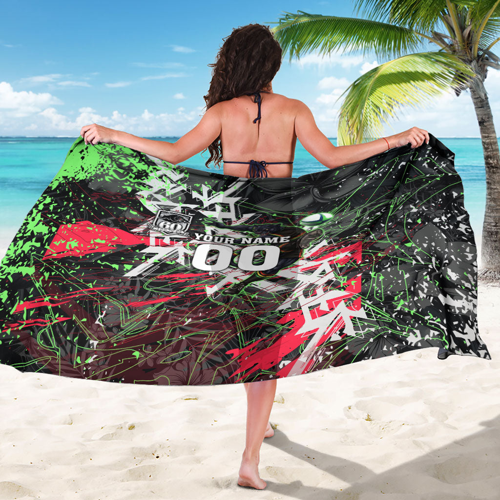 Personalised Penrith Panthers 60th Anniversary Sarong Abstract Graffiti - Dynamic Mascot Illustration 2026
