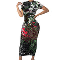 Personalised Penrith Panthers 60th Anniversary Short Sleeve Bodycon Dress Abstract Graffiti - Dynamic Mascot Illustration 2026