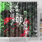 Personalised Penrith Panthers 60th Anniversary Shower Curtain Abstract Graffiti - Dynamic Mascot Illustration 2026