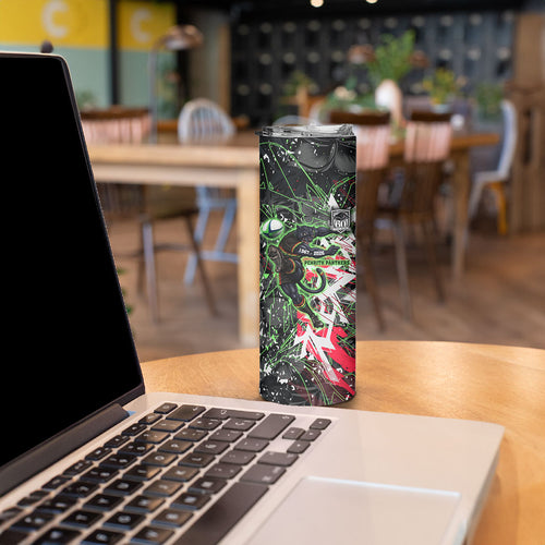 Personalised Penrith Panthers 60th Anniversary Skinny Tumbler Abstract Graffiti - Dynamic Mascot Illustration 2026
