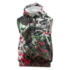 Personalised Penrith Panthers 60th Anniversary Sleeveless Hoodie Abstract Graffiti - Dynamic Mascot Illustration 2026