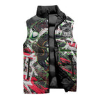 Personalised Penrith Panthers 60th Anniversary Sleeveless Puffer Jacket Abstract Graffiti - Dynamic Mascot Illustration 2026