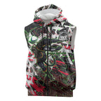 Personalised Penrith Panthers 60th Anniversary Sleeveless Zip Hoodie Abstract Graffiti - Dynamic Mascot Illustration 2026