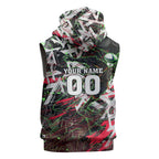 Personalised Penrith Panthers 60th Anniversary Sleeveless Zip Hoodie Abstract Graffiti - Dynamic Mascot Illustration 2026