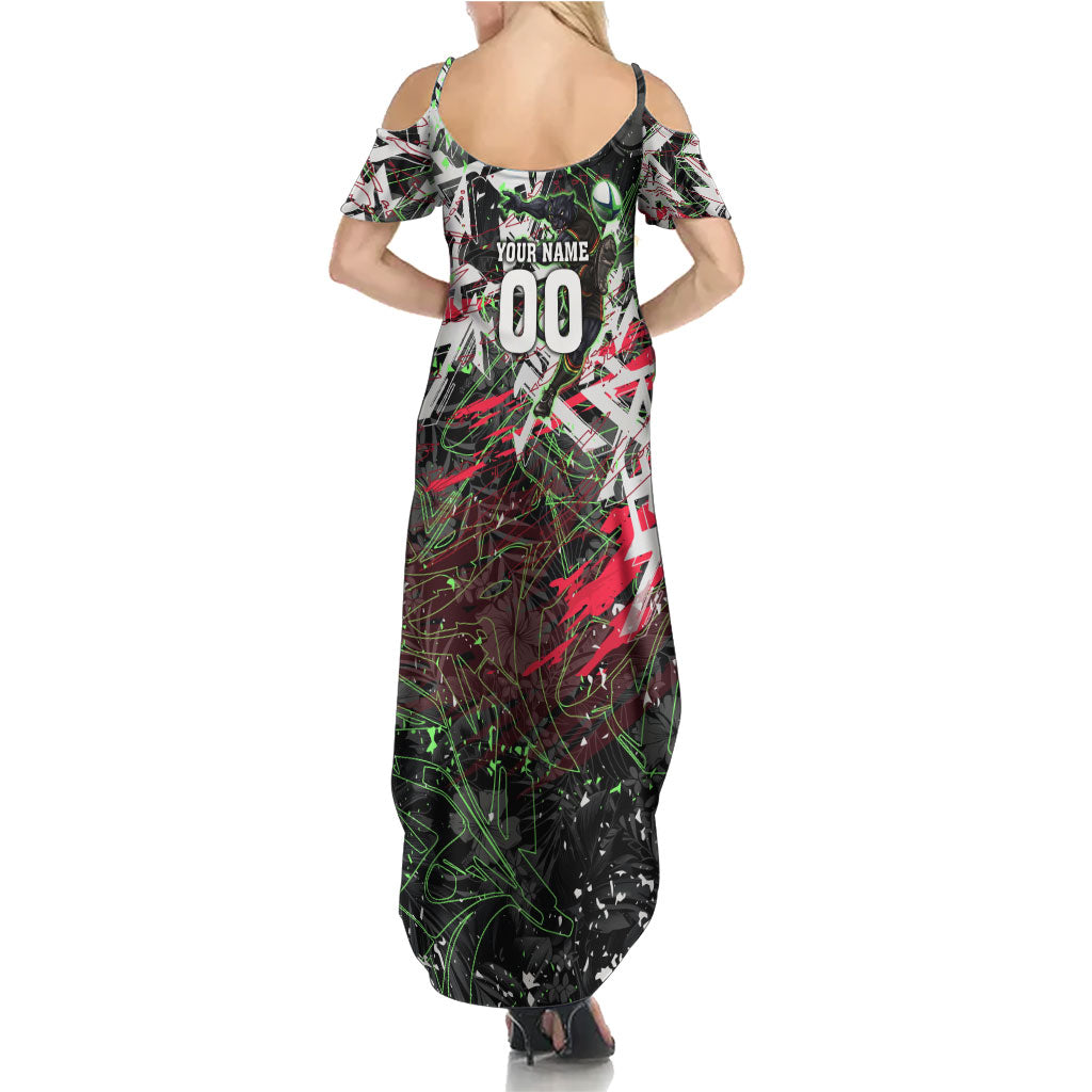 Personalised Penrith Panthers 60th Anniversary Summer Maxi Dress Abstract Graffiti - Dynamic Mascot Illustration 2026