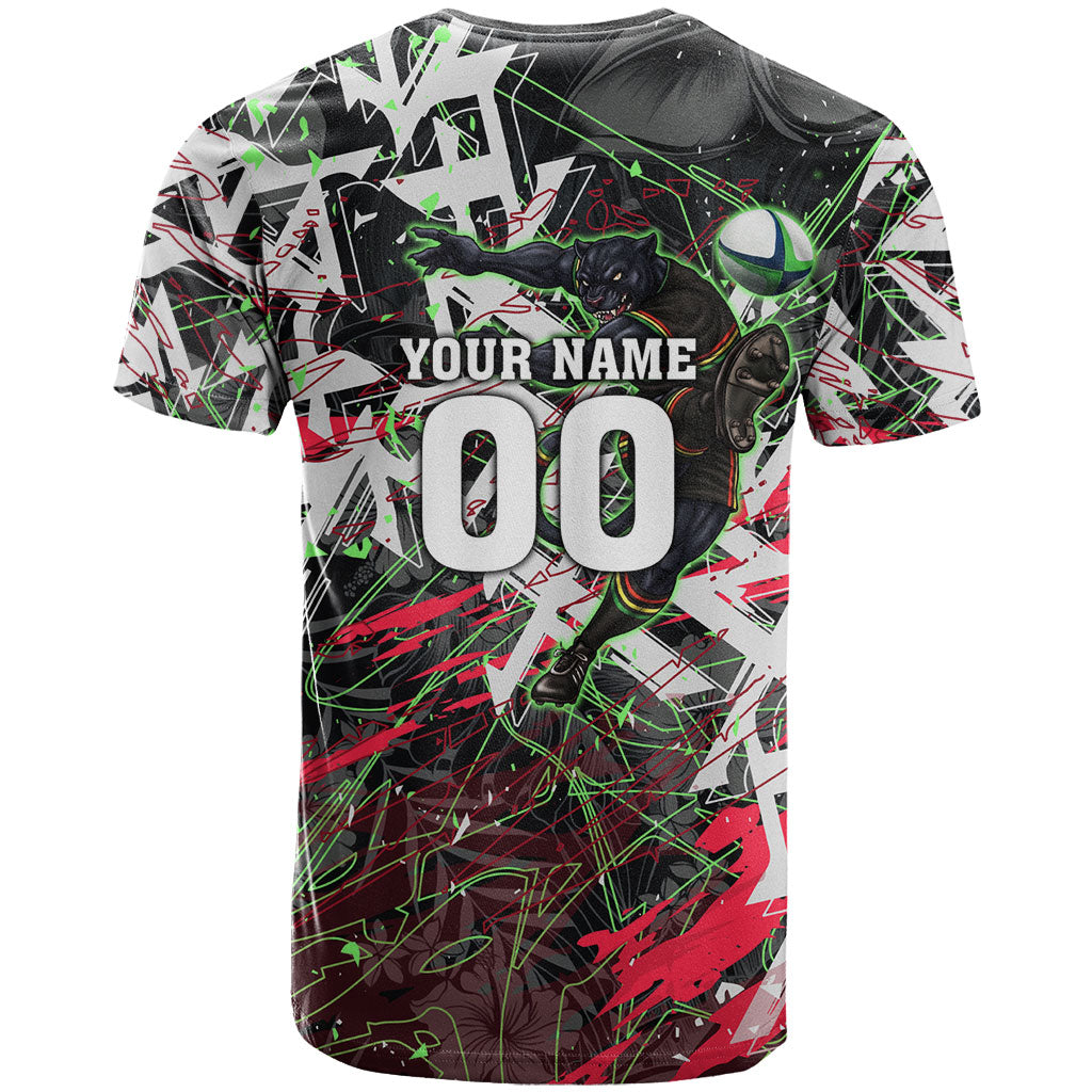 Personalised Penrith Panthers 60th Anniversary T Shirt Abstract Graffiti - Dynamic Mascot Illustration 2026