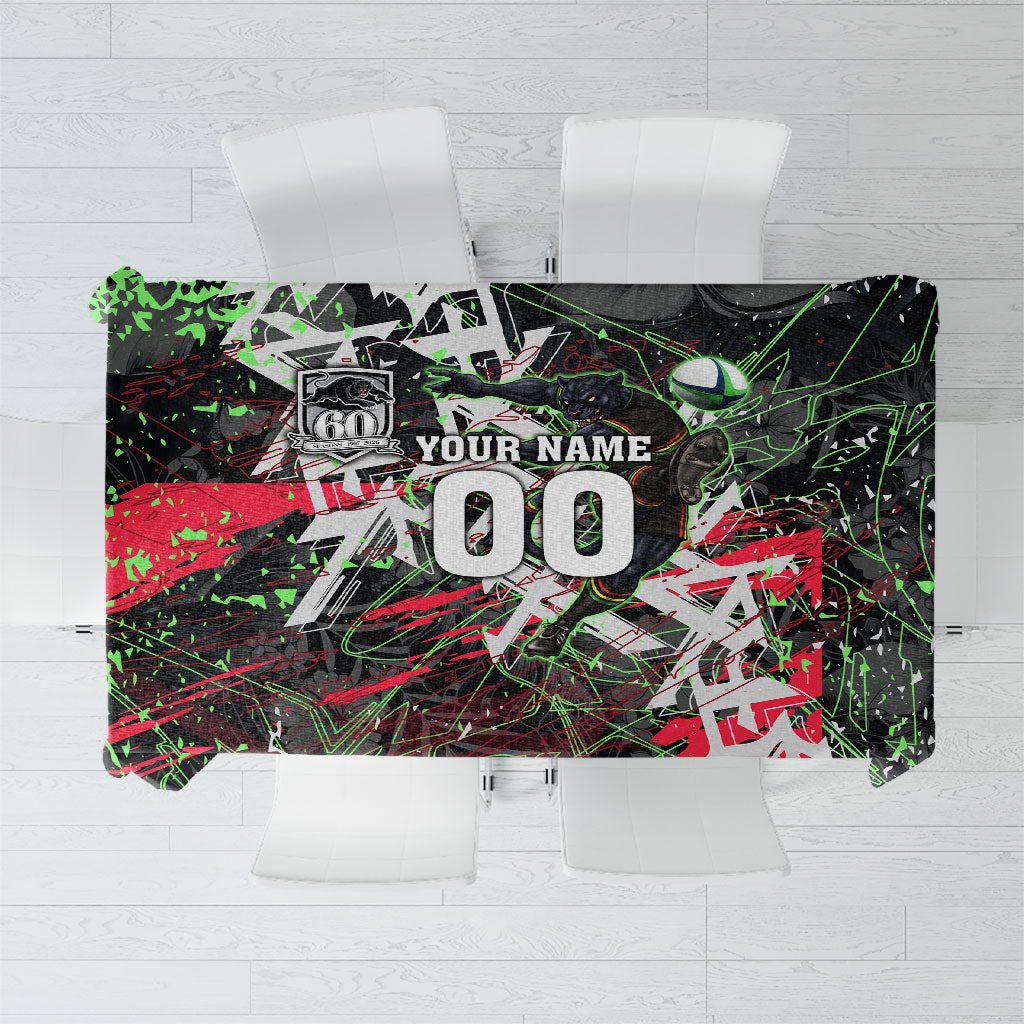 Personalised Penrith Panthers 60th Anniversary Tablecloth Abstract Graffiti - Dynamic Mascot Illustration 2026