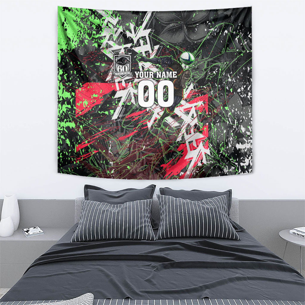 Personalised Penrith Panthers 60th Anniversary Tapestry Abstract Graffiti - Dynamic Mascot Illustration 2026