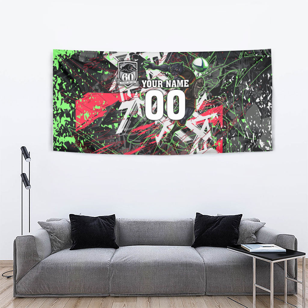 Personalised Penrith Panthers 60th Anniversary Tapestry Abstract Graffiti - Dynamic Mascot Illustration 2026