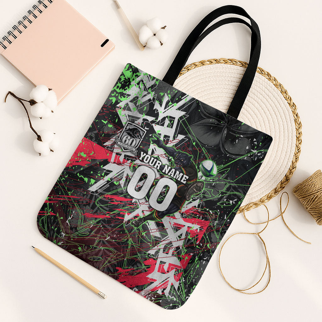 Personalised Penrith Panthers 60th Anniversary Tote Bag Abstract Graffiti - Dynamic Mascot Illustration 2026