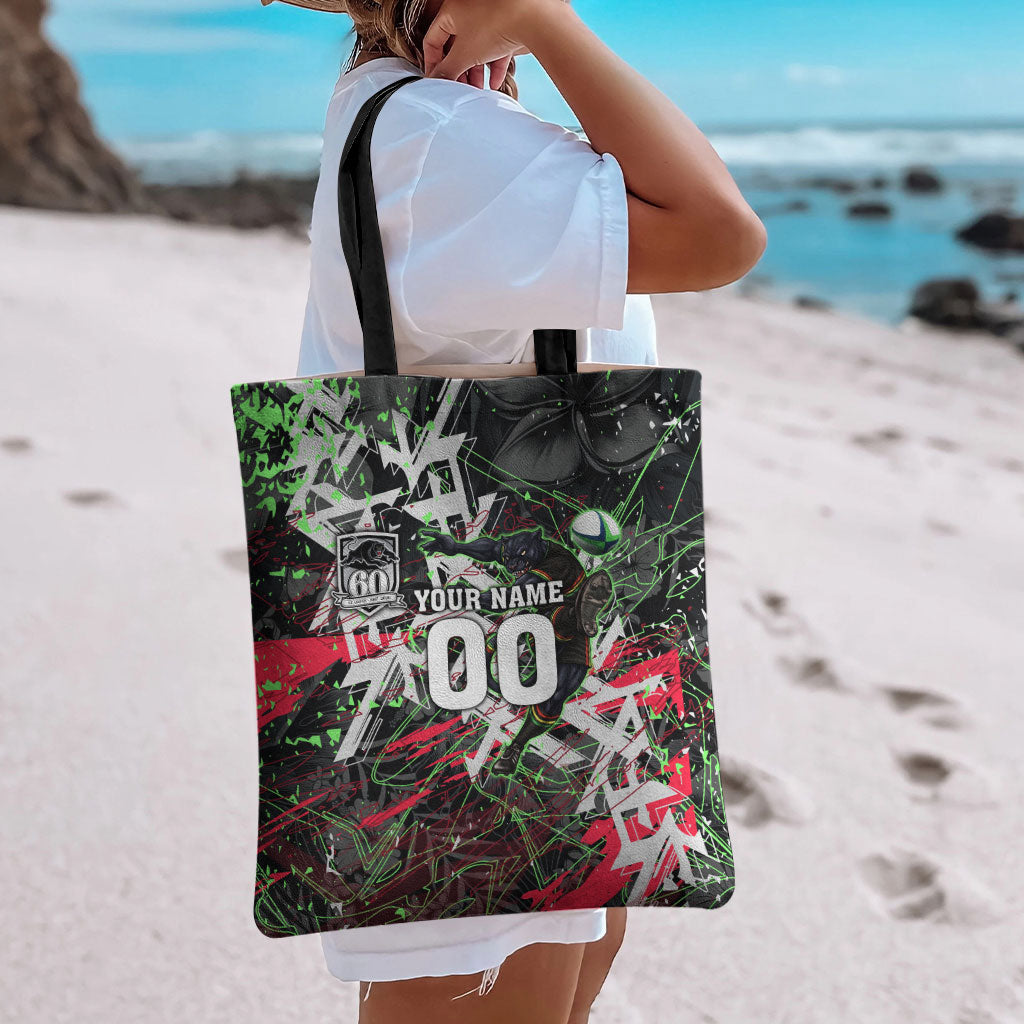 Personalised Penrith Panthers 60th Anniversary Tote Bag Abstract Graffiti - Dynamic Mascot Illustration 2026