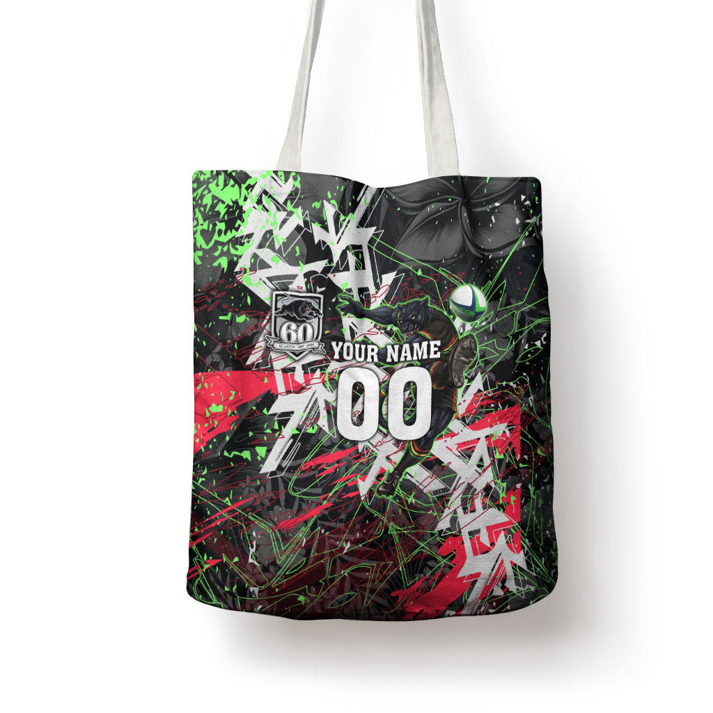Personalised Penrith Panthers 60th Anniversary Tote Bag Abstract Graffiti - Dynamic Mascot Illustration 2026