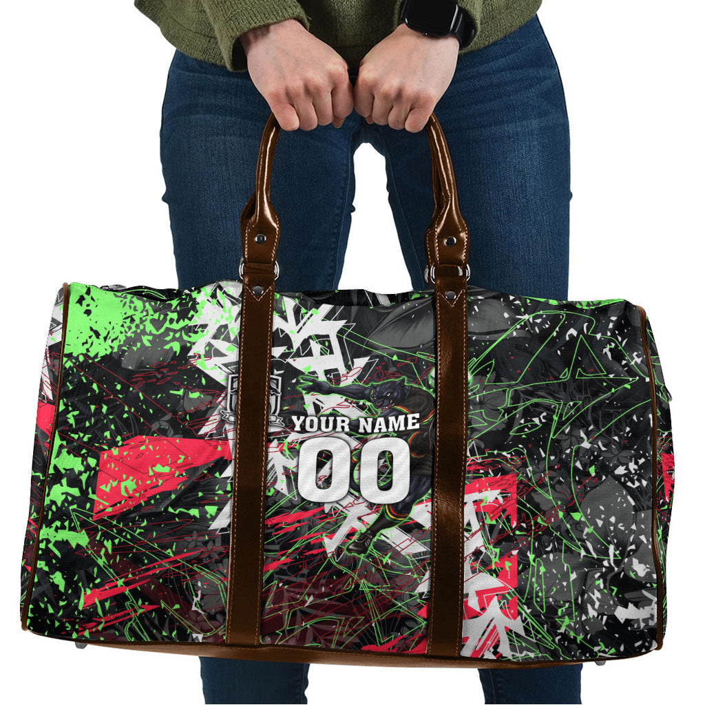 Personalised Penrith Panthers 60th Anniversary Travel Bag Abstract Graffiti - Dynamic Mascot Illustration 2026
