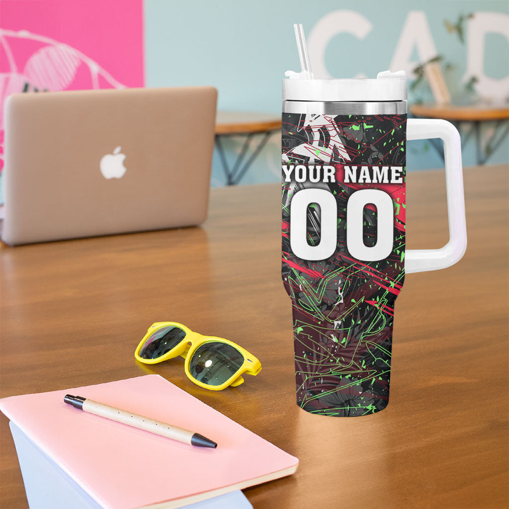 Personalised Penrith Panthers 60th Anniversary Tumbler With Handle Abstract Graffiti - Dynamic Mascot Illustration 2026