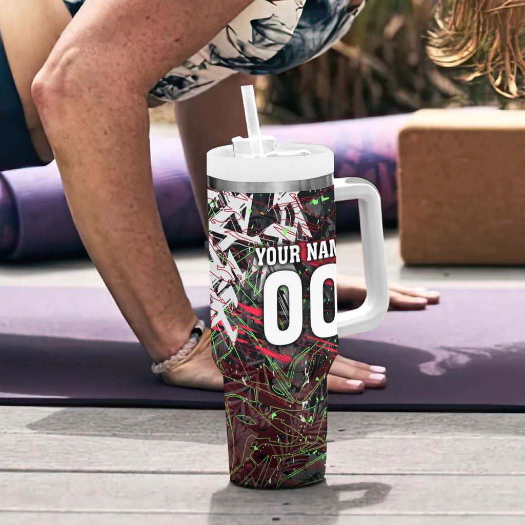 Personalised Penrith Panthers 60th Anniversary Tumbler With Handle Abstract Graffiti - Dynamic Mascot Illustration 2026