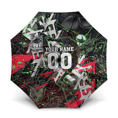 Personalised Penrith Panthers 60th Anniversary Umbrella Abstract Graffiti - Dynamic Mascot Illustration 2026