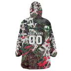 Personalised Penrith Panthers 60th Anniversary Wearable Blanket Hoodie Abstract Graffiti - Dynamic Mascot Illustration 2026