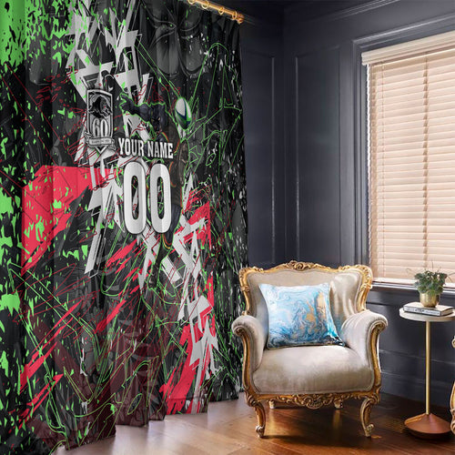 Personalised Penrith Panthers 60th Anniversary Window Curtain Abstract Graffiti - Dynamic Mascot Illustration 2026