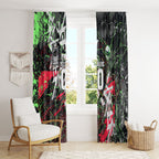 Personalised Penrith Panthers 60th Anniversary Window Curtain Abstract Graffiti - Dynamic Mascot Illustration 2026