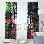 Personalised Penrith Panthers 60th Anniversary Window Curtain Abstract Graffiti - Dynamic Mascot Illustration 2026