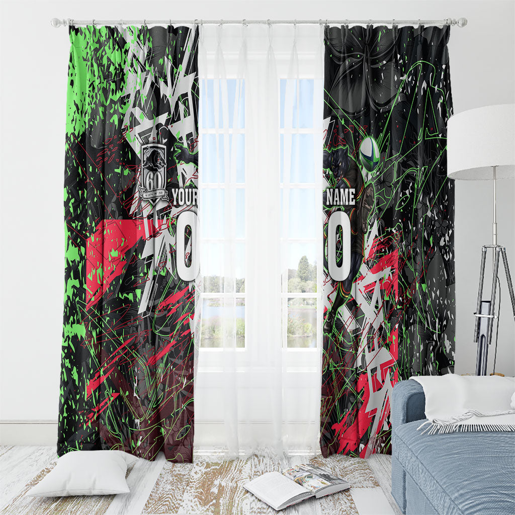 Personalised Penrith Panthers 60th Anniversary Window Curtain Abstract Graffiti - Dynamic Mascot Illustration 2026