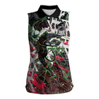 Personalised Penrith Panthers 60th Anniversary Women Sleeveless Polo Shirt Abstract Graffiti - Dynamic Mascot Illustration 2026