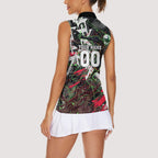 Personalised Penrith Panthers 60th Anniversary Women Sleeveless Polo Shirt Abstract Graffiti - Dynamic Mascot Illustration 2026