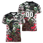 Personalised Penrith Panthers 60th Anniversary Women V-Neck T-Shirt Abstract Graffiti - Dynamic Mascot Illustration 2026