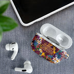 Brisbane Broncos AirPods Case Tropical Hibiscus Floral Pattern With Maroon And Yellow Accents