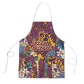Brisbane Broncos Apron Tropical Hibiscus Floral Pattern With Maroon And Yellow Accents