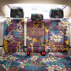 Brisbane Broncos Back Car Seat Cover Tropical Hibiscus Floral Pattern With Maroon And Yellow Accents