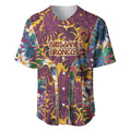 Brisbane Broncos Baseball Jersey Tropical Hibiscus Floral Pattern With Maroon And Yellow Accents