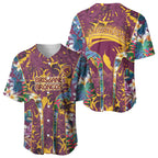 Brisbane Broncos Baseball Jersey Tropical Hibiscus Floral Pattern With Maroon And Yellow Accents