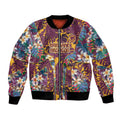 Brisbane Broncos Bomber Jacket Tropical Hibiscus Floral Pattern With Maroon And Yellow Accents