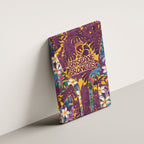 Brisbane Broncos Canvas Wall Art Tropical Hibiscus Floral Pattern With Maroon And Yellow Accents